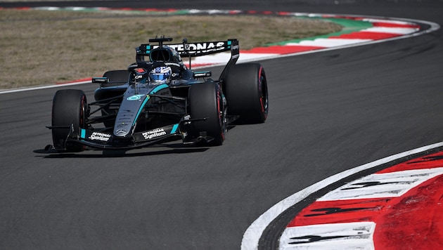 George Russell gewann den Sprint in China.