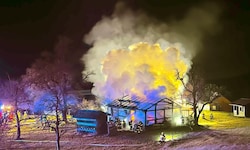 Die Hütte wurde durch den Vollbrand zerstört.