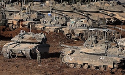 Israelische Panzer an der israelisch-libanesischen Grenze (Archivbild)