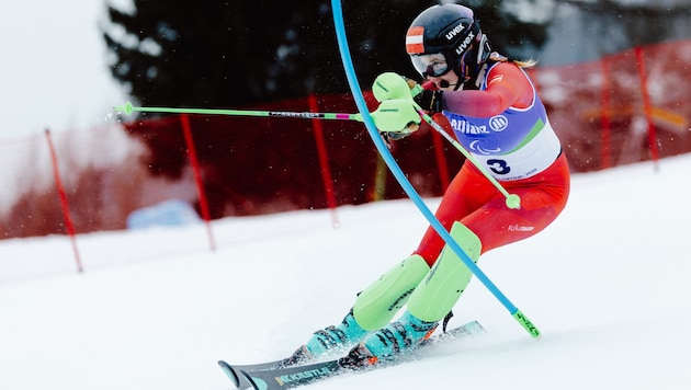Veronika Aigner also won the slalom at the Paralympics in Cortina, leaving Italy with four gold ...