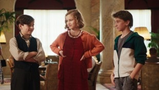 Max (l.) mit seinen Schauspiel-Freunden beim Dreh in Gastein