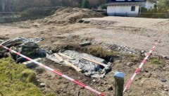 Auf dieser Baustelle in Ranshofen fand das Kind am Freitagnachmittag einen Knochen.