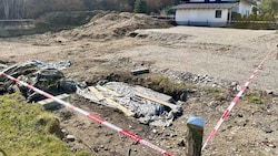Auf dieser Baustelle in Ranshofen fand das Kind am Freitagnachmittag einen Knochen.