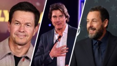 Angeführt wird die Hit-Liste von diesem Trio: Mark Wahlberg (3.), Tom Cruise (2.), Adam Sandler ...