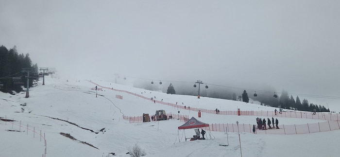 Kurz vor Rennbeginn verschlechterte sich die Sicht.