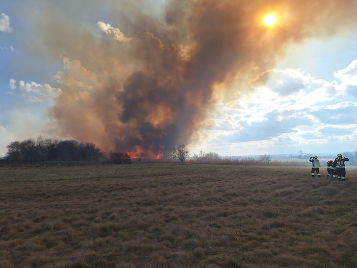 Die Rauchsäule war weithin sichtbar