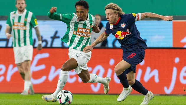 Bidstrup (re.) und Co. wollen gegen Rapid mit einem Sieg in die Meistergruppe starten.