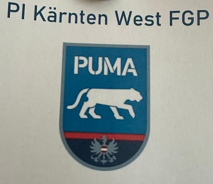 Das Logo von Puma, der Polizeieinheit, die dem Grenzschutz dient.