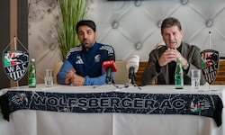 WAC-Präsident Dietmar Riegler (re.) und Trainer Ismail Atalan.