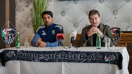 WAC-Präsident Dietmar Riegler (re.) und Trainer Ismail Atalan.