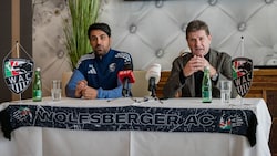 WAC-Präsident Dietmar Riegler (re.) und Trainer Ismail Atalan.