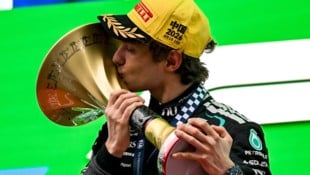 Andrea Kimi Antonelli jubel über seinen ersten Formel-1-Sieg.