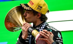 Andrea Kimi Antonelli jubel über seinen ersten Formel-1-Sieg.