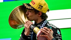 Andrea Kimi Antonelli jubel über seinen ersten Formel-1-Sieg.