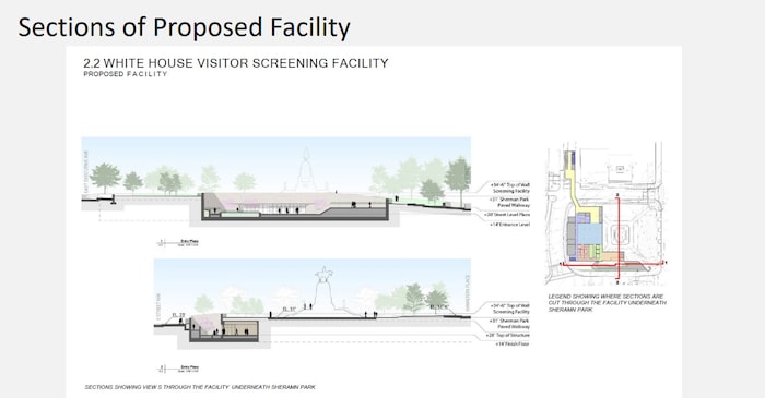 Bilder zeigen die Pläne für das unterirdische Zentrum.