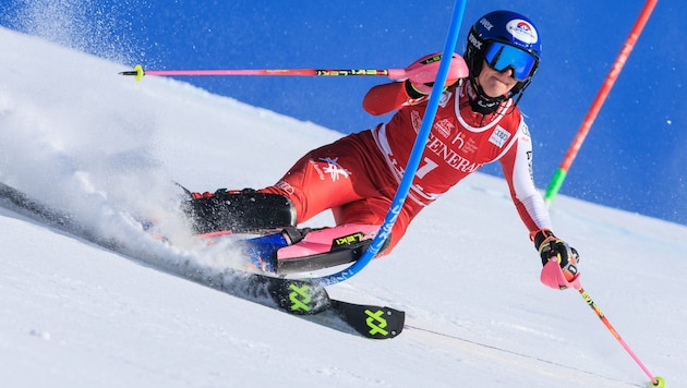 Katharina Truppe verpasst einen Platz am Stockerl nur knapp.