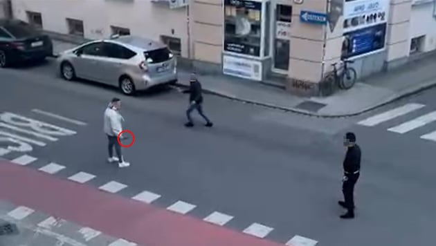 The Croatian man also repeatedly threatened his pursuers with a knife.