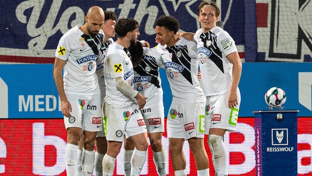 Once again, the Sturm players celebrated goals against Austria...