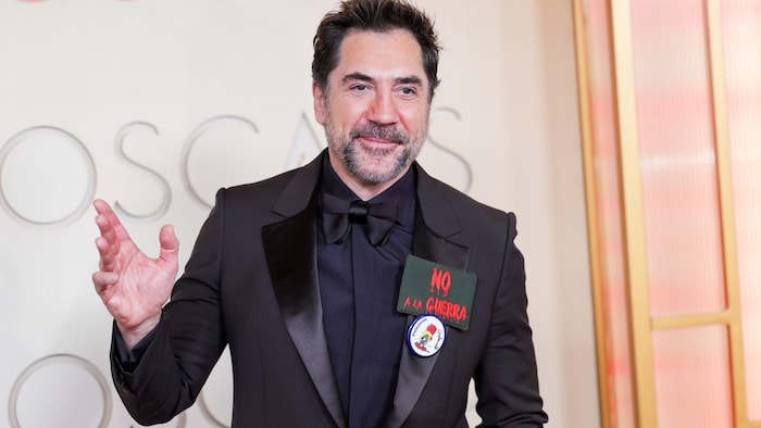 Javier Bardem brachte seine Botschaft an und zeigte sie auch.