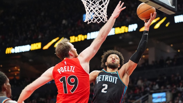 Jakob Pöltl glänzte bei Torontos Sieg gegen Detroit.