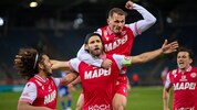 Daniel Maderner (Mitte mit Satin) fehlt dem GAK seit Längerem – um Ramiz Harakate (links) wird ...