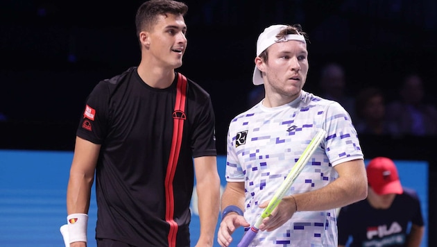Lucas Miedler (re.) und Alexander Erler stehen wieder gemeinsam auf dem Court.