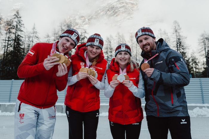 Österreichs Medaillengewinner bei den Paralympics: Johannes Aigner, Veronika Aigner, Elina Stary ...