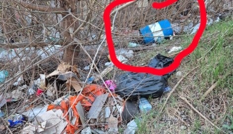 Matratzen, Chemikalienfässer, Einkaufswagen: So sieht es auf der Deponie aus. Das Foto schoss ...