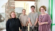 Grünauer (li.) mit Michelle Schiller und Jan Götzinger (beide Gesa) und Teschl-Hofmeister.