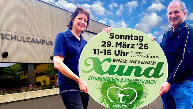 Freuen sich auf die Besucher: Organisatorin Bernadette Resch und Leutschach-Bürgermeister Erich ...