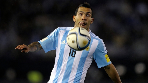 Carlos Tevez war einst im Sturm der argentinischen Fußball-Nationalmannschaft gesetzt.
