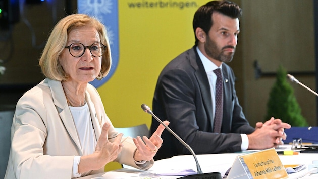 Landeshauptfrau Johanna Mikl-Leitner und Landesvize Udo Landbauer: Die Landesregierung brachte ...