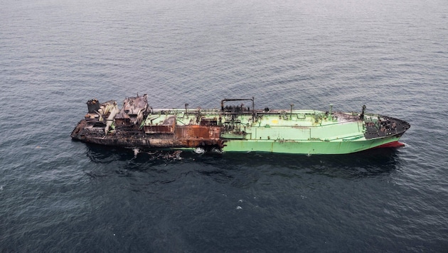 Die „Arctic Metagaz“ treibt unbemannt im Mittelmeer.