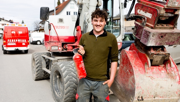 Noah Seidl war zufällig vor Ort und half aus.