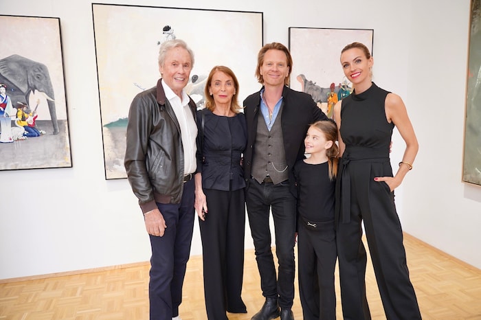 Kraus mit seiner Ehefrau Ingrid, Sohn Mike mit seiner Constanze und Tochter Josephin