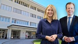 Christine Haberlander und Karlheinz Kornhäusl erzielten eine Einigung rund um das Klinikum Bad ...