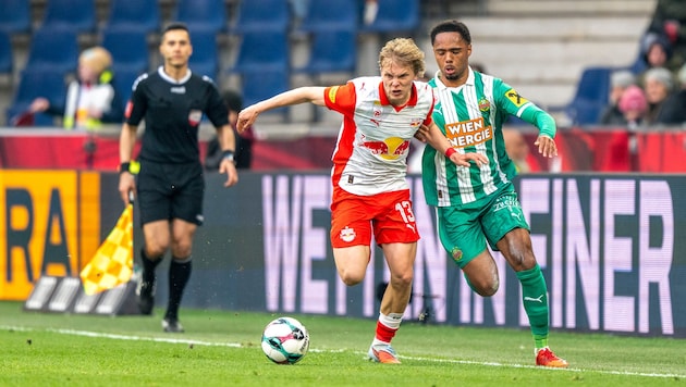 Nach dem Sieg in Salzburg hat Rapid (re. Dahl) zwei Heimspiele vor sich