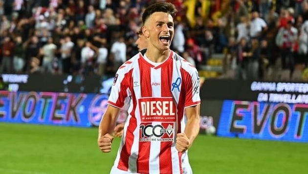 David Stückler traf vor 12.000 Fans in der Serie C entscheidend.