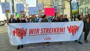 Zweimal streikte im Zuge der Kollektivvertragsverhandlungen ein Teil der 10.000 nichtärztlichen ...