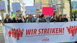 Streik der oberösterreichischen Ordensspitäler in Linz (Archivbild)