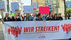 Streik der oberösterreichischen Ordensspitäler in Linz (Archivbild)