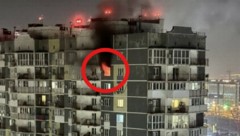 Die markierte Wohnung brannte lichterloh. „Ein Albtraum“, schrieb der Telegramkanal „Astra“.