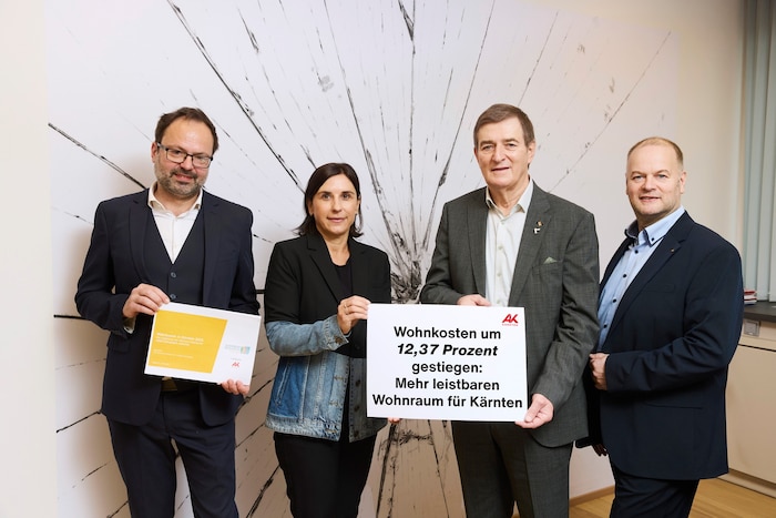 Die Ergebnisse der Lohnkosten-Erhebung in Kärnten haben Eric Kirschner, Susanne Kißlinger, ...