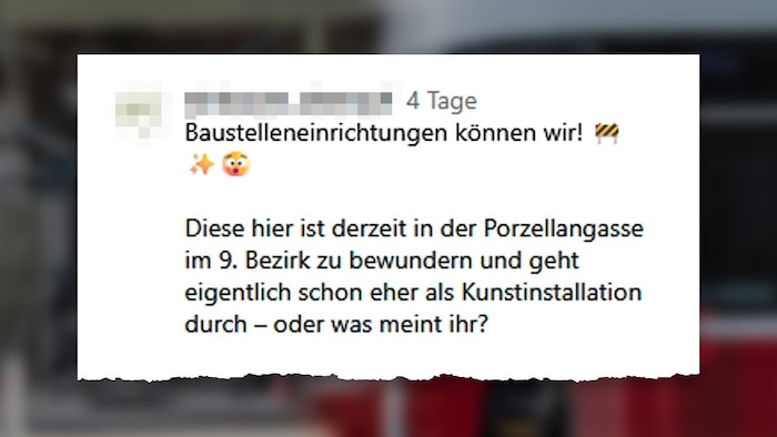 So hat die Firma kurz vor dem Unfall mit der Baustelle geworben.