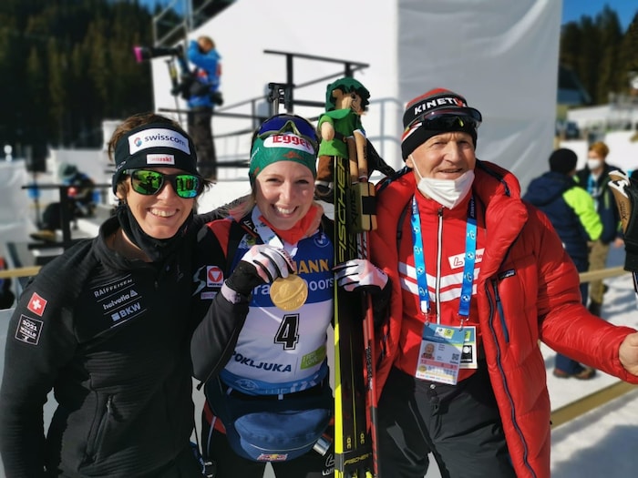 Lisa Hauser (M.) mit ihren Vertrauten Sandra Flunger (li.) und Alfred Eder.