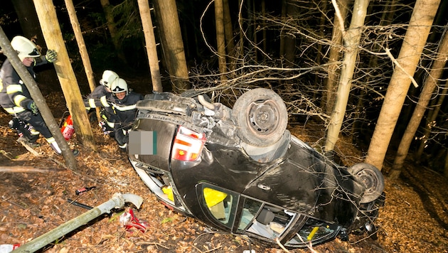 Das abgestürzte Auto