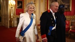 Königin Camilla und König Charles III. beim Staatsbankett für den nigerianische Präsident Bola ...