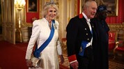 Königin Camilla und König Charles III. beim Staatsbankett für den nigerianische Präsident Bola ...
