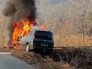 Bei einem Bahnübergang in Nikolsdorf kam es Donnerstagfrüh zum Fahrzeugbrand.