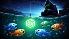 Symbolbild aus dem KI-Generator: Cyberkriminelle ködern Nutzer von KI-Tools mit Google-Anzeigen, ...